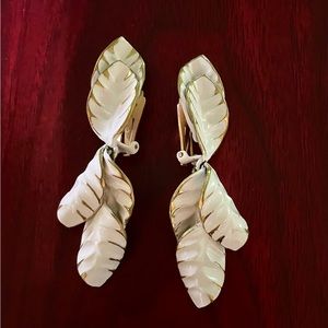 Vintage clip on dangle earrings